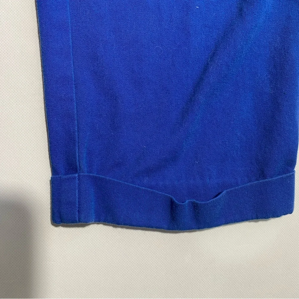 GOOD Size 1.5 Womens Chico’s Casual Chino Pants Cotton Spandex Blend Royal Blue
